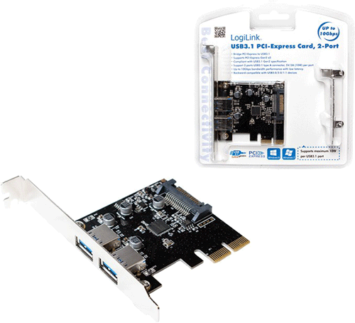 foto van LOGILINK PCIe > USB3.1 - 2p