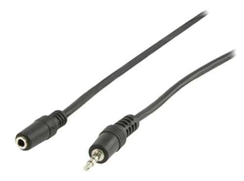 foto van Audiokabel, 5m, 3.5mm, zwart