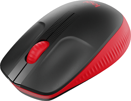 foto van LOGITECH - M190 - Optische muis - zwart/rood