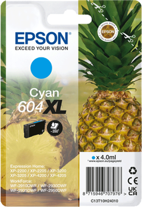 foto van EPSON 604XL Cyaan origineel
