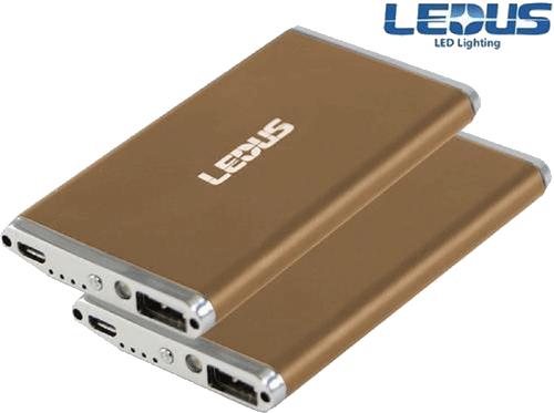 foto van LEDUS powerbank 4000mAh