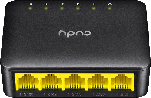 foto van CUDY GS105D 5 poort switch