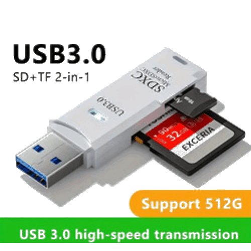 foto van USB3.0 cardreader SD/TF