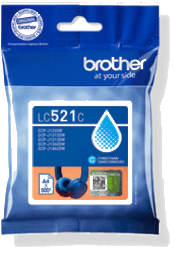 foto van BROTHER LC-521C cyaan