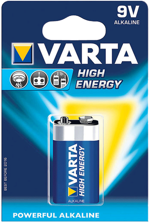 foto van VARTA High Energy batterij 9V blister