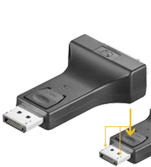 foto van Displayport > DVI-D adapter