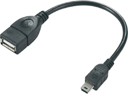 foto van USB mini OTG kabel