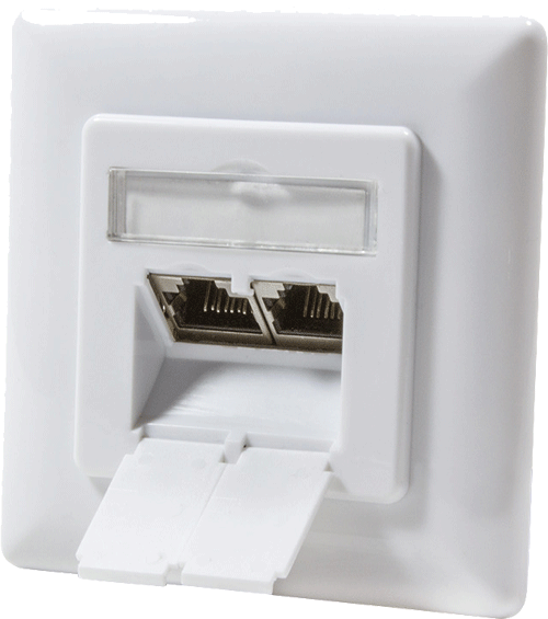 foto van inbouwdoos - 2xRJ45 - CAT6a
